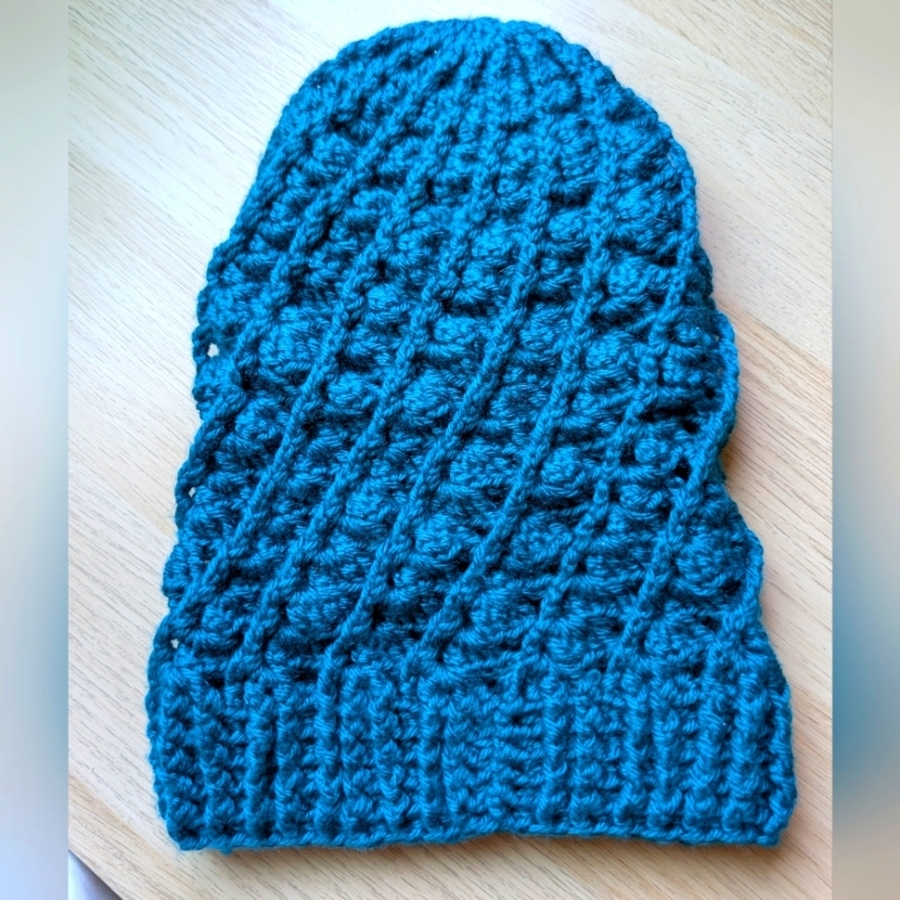 Handmade Blue Knit Beanie
